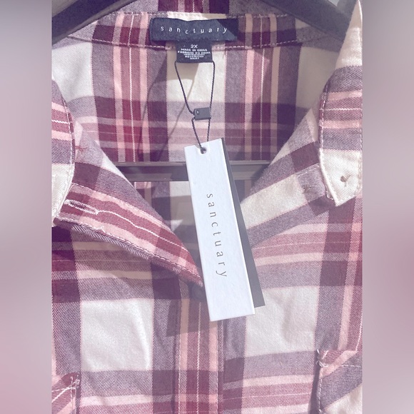 Sanctuary 2X Boyfriend Signature Shirt & oversized Fit - Picture 11 of 15